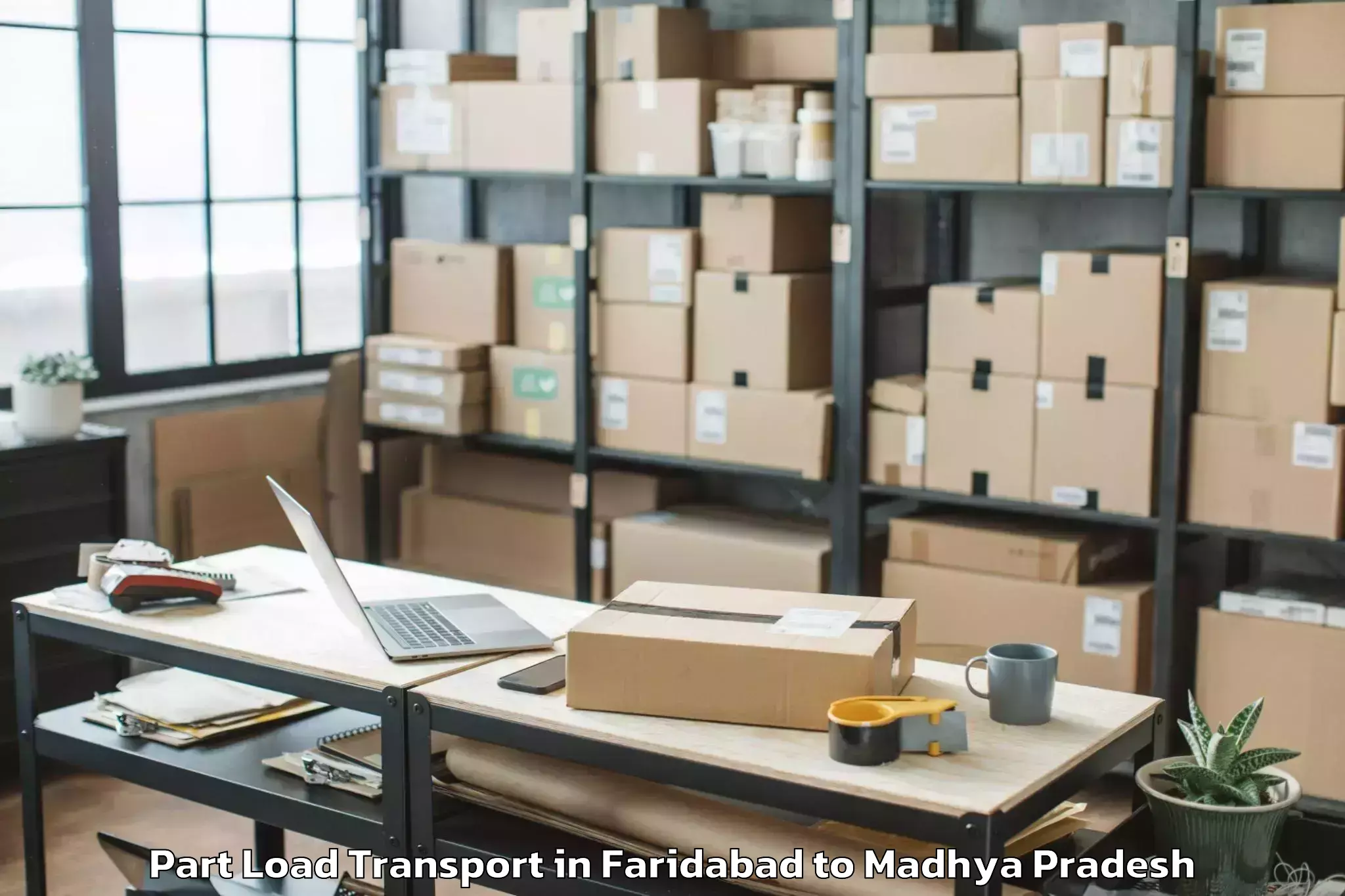 Easy Faridabad to Dhar Part Load Transport Booking